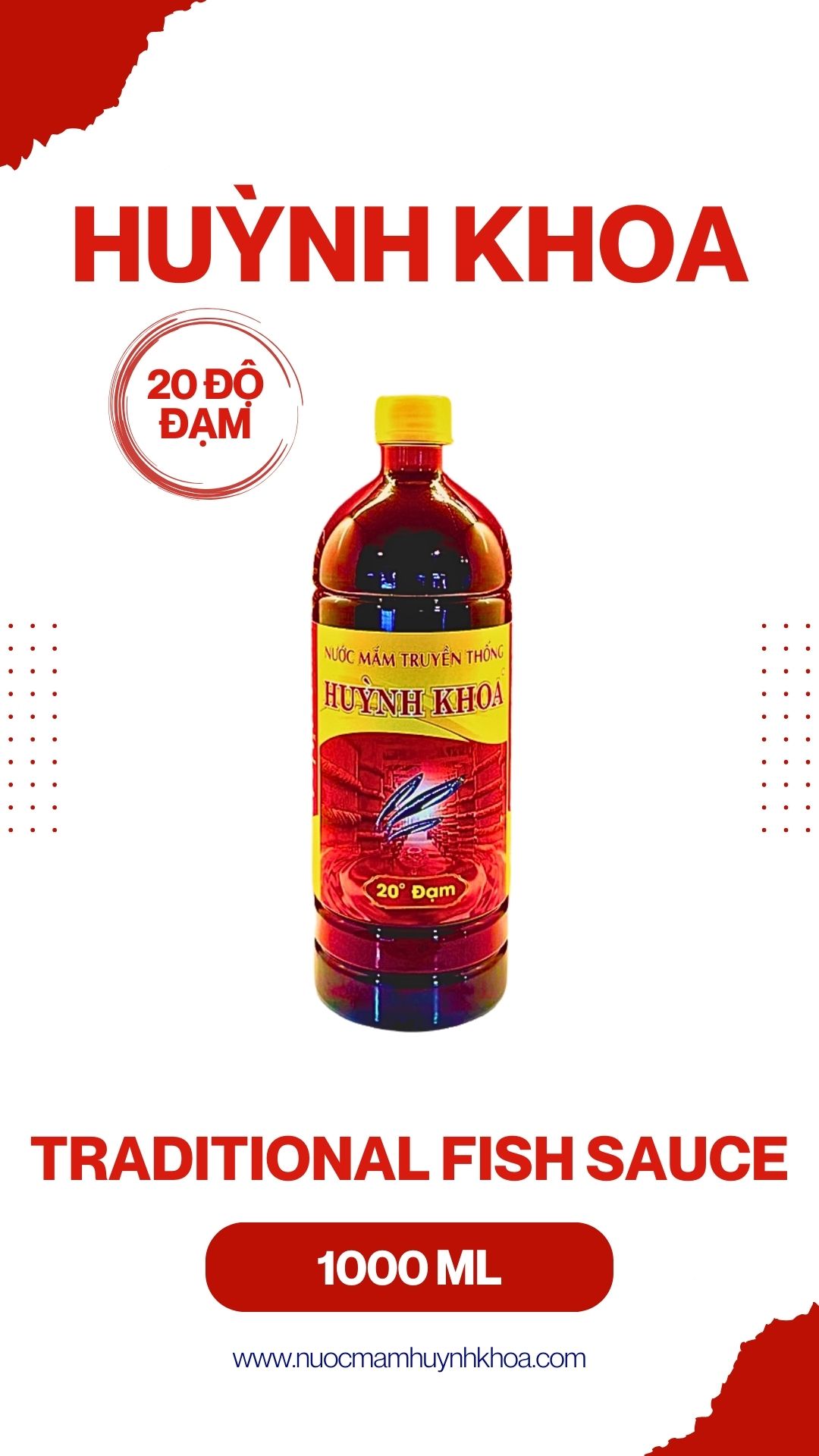 Nước mắm truyền thống 20 đạm chai 1L