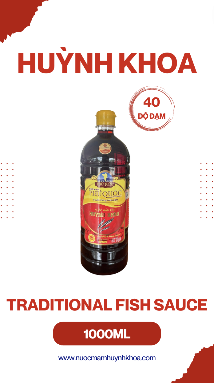 Nước Mắm Truyền Thống Cốt Nhĩ 40 Đạm Chai 1000ml