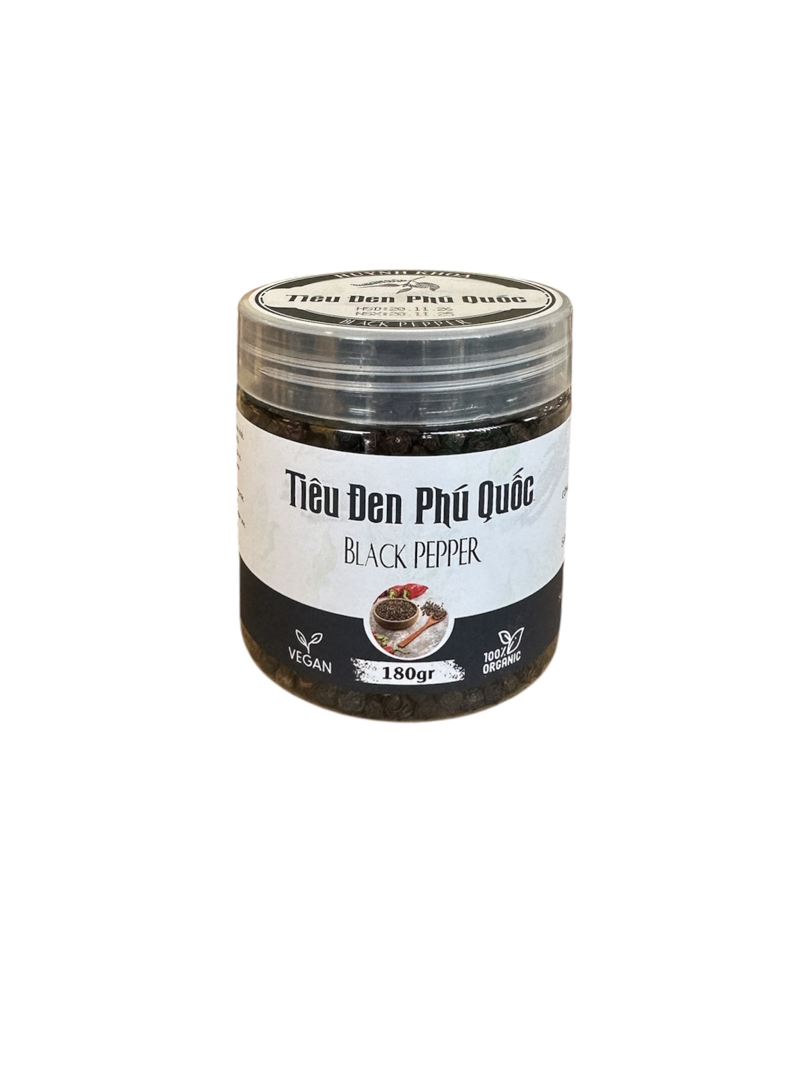 Tiêu đen nguyên hạt (chín lặc tay) – 180g - Đặc sản Phú Quốc