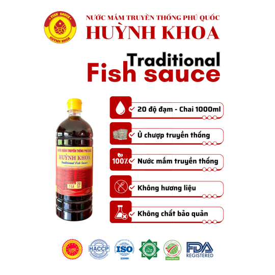 Nước mắm truyền thống 20 đạm chai 1L