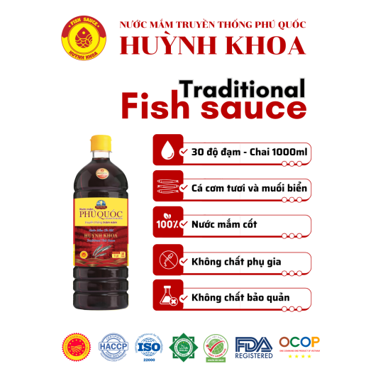 Nước Mắm Truyền Thống Cốt Nhĩ 30 Đạm Chai 1000ml   