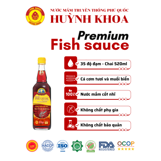 Nước Mắm Truyền Thống Cốt Nhĩ 35 Đạm Chai 500ml