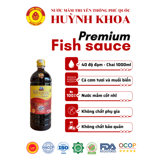 Nước Mắm Truyền Thống Cốt Nhĩ 40 Đạm Chai 1000ml