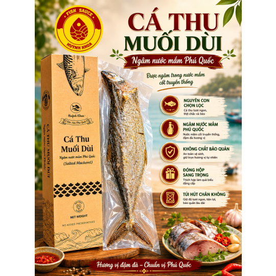 Cá thu muối dùi - Ngâm nước mắm Phú Quốc