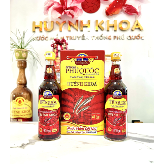 Nước Mắm Truyền Thống Cốt Nhĩ 40 đạm Chai 520ml