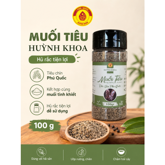 Muối tiêu Huỳnh Khoa - Đặc sản Phú Quốc - 100g