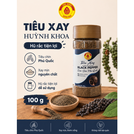 Tiêu xay Phú Quốc  - Phu Quoc Ground Black Pepper - 100g